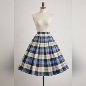 Authentic 1950s Reversible Plaid Skirt | 24” Waist | Circa 1955 | Original Owner